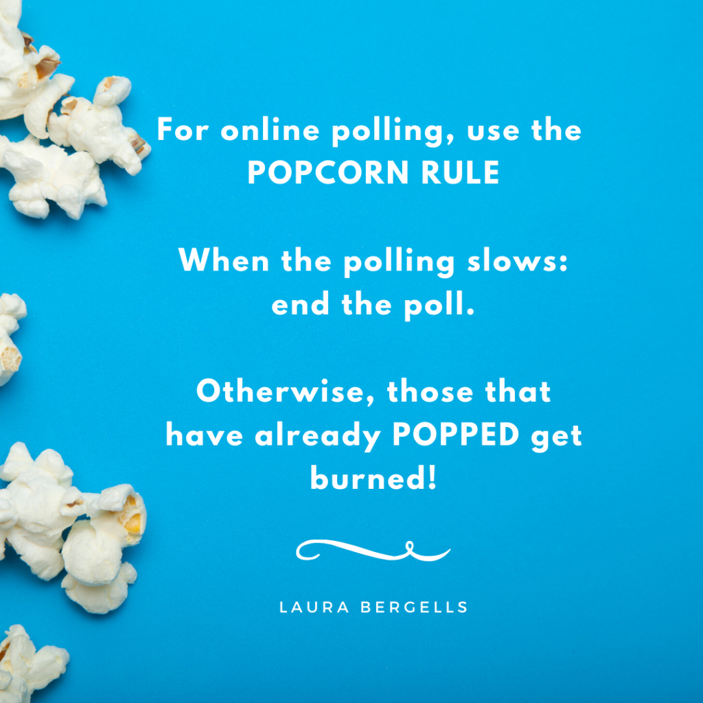 Zoom meeting popcorn rule for polls